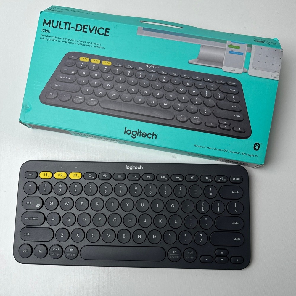 Logitech K380 Multi-Device Bluetooth Wireless Keyboard Black OPEN BOX, NEW